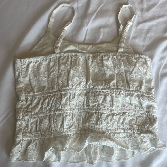 Art Class White Ruched Ruffled Camisole - Picture 2 of 3